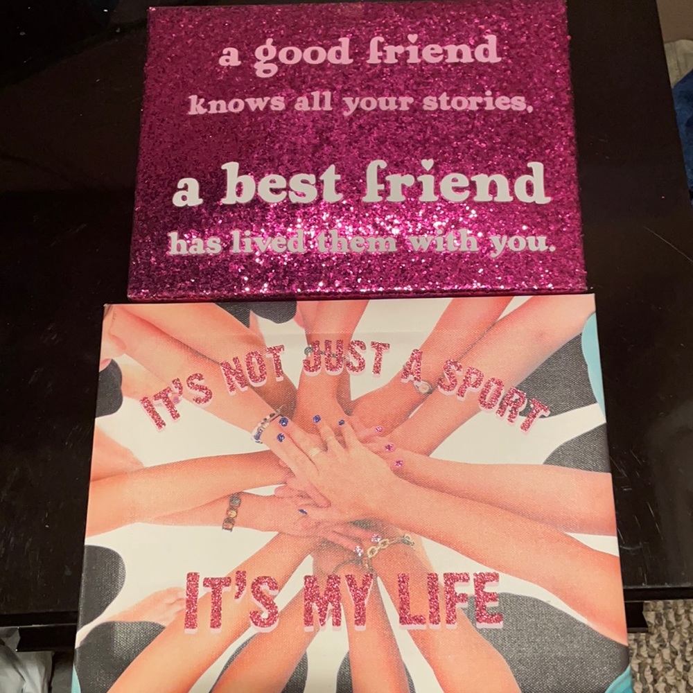 Two small size plaques ready to hang